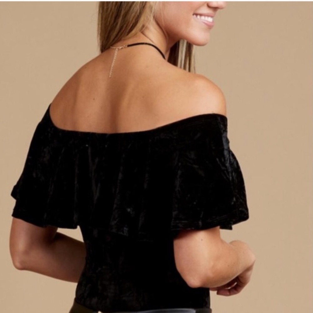 ALTARD STATE BLACK VELVET BODYSUIT
